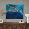 Emerging treasures roomset Emerging Treasures Coastal Hand-Painted Sea Glass Wall Art 54cm x 64cm